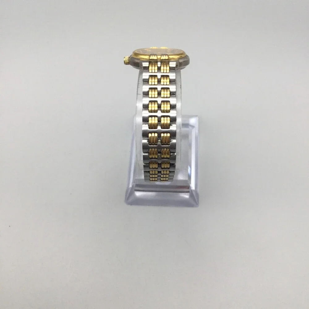 Bulova Womens Watch 22mm Silver Two Tone Stainless Bracelet New Battery 6.25